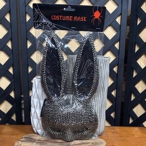 Rhinestone and Glitter Bunny Mask for Halloween NWT